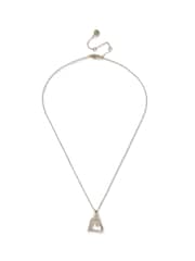 Aela Gold Tone Diamond Simulant Heart Chain Necklace - Image 1 of 2