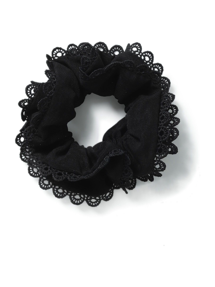 Broderie Trim Scrunchie - Image 1 of 2