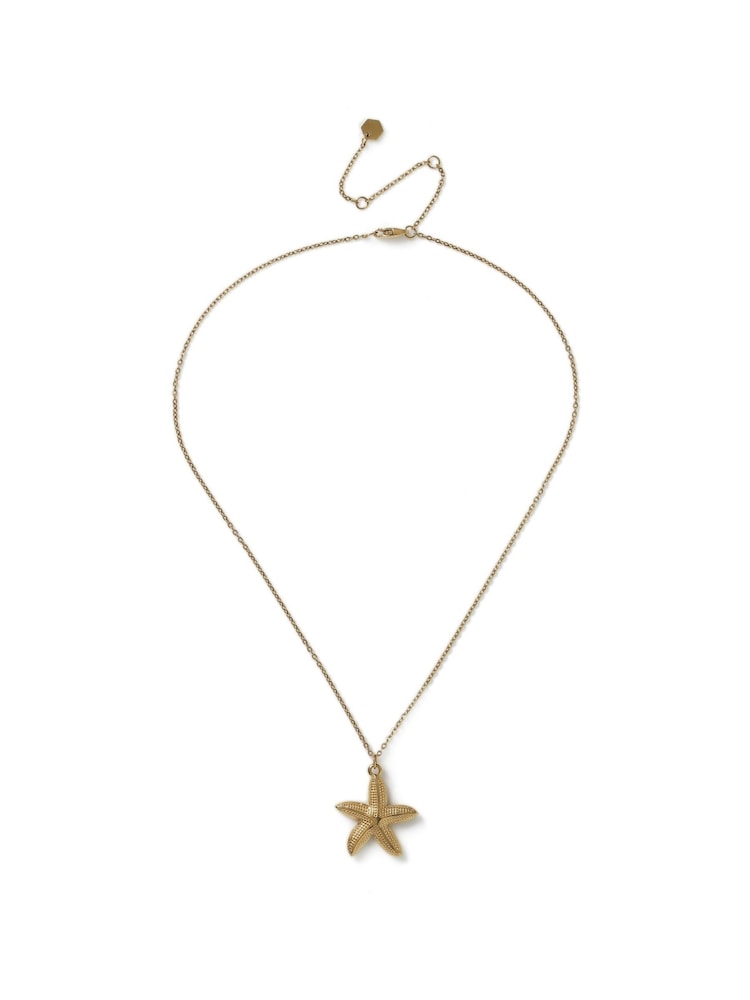 Aela Gold Tone Stainless Steel Starfish Necklace - Image 1 of 2