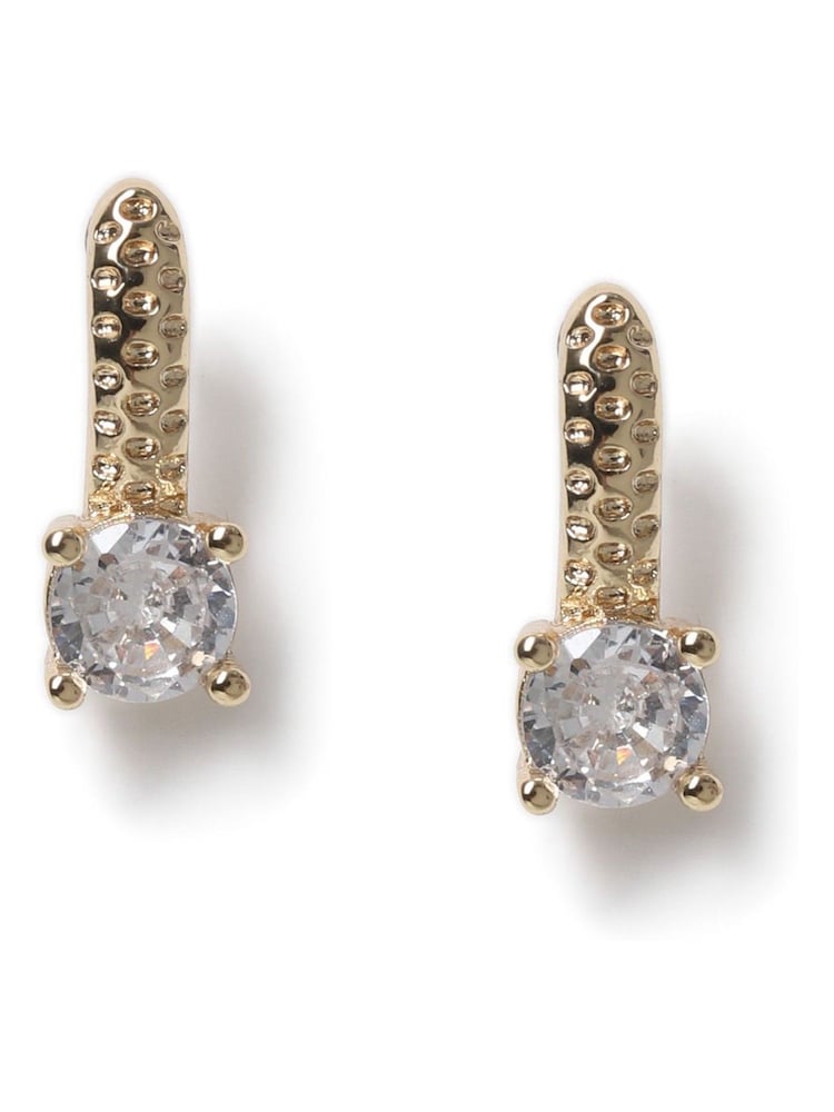 Aela Gold Tone Cubic Zirconia Piercing Stud Earrings - Image 1 of 3 Aela Gold Tone Cubic Zirconia Piercing Stud Earrings - Image 1 of 3