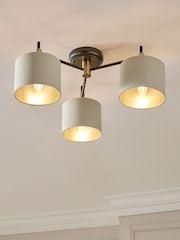 Black Hudson 3 Light Flush Fitting - Image 1 of 5