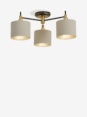 Black Hudson 3 Light Flush Fitting - Image 2 of 5