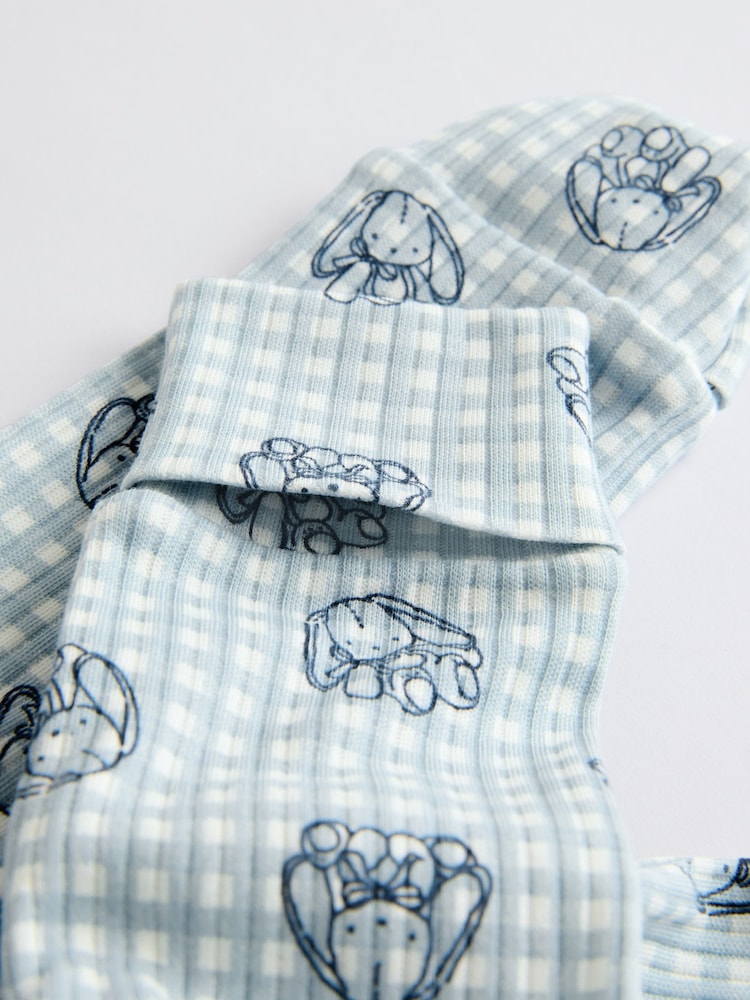 Blue Baby Two Way Zip Sleepsuits 3 Pack - Image 11 of 11