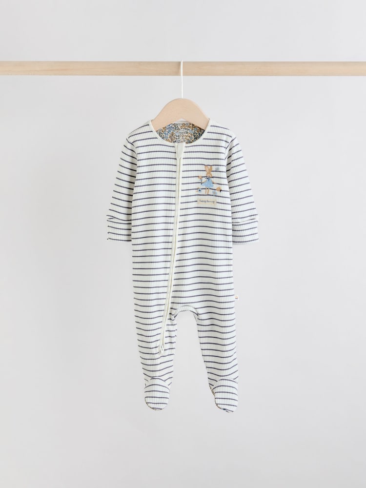 Blau - Baby Schlafanzüge mit Zwei-Wege-Reißverschluss, 3er Pack - Bild 2 von 11 Blau - Baby Schlafanzüge mit Zwei-Wege-Reißverschluss, 3er Pack - Bild 2 von 11