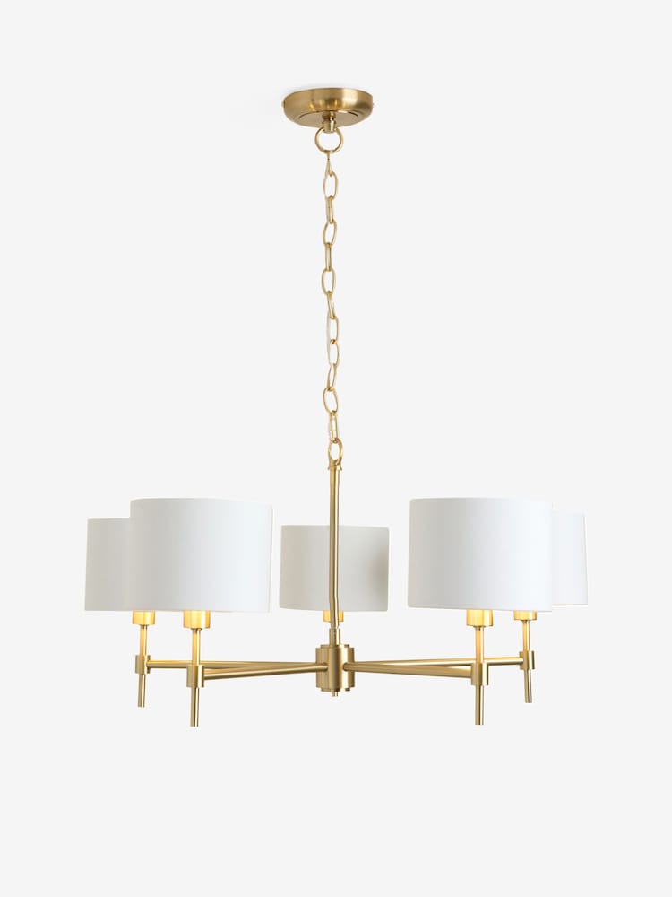 Brass Hudson 5 Light 5 Light Chandelier Chandelier Ceiling Light Fitting - Image 1 of 2