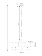 Brass Hudson 5 Light 5 Light Chandelier Chandelier Ceiling Light Fitting - Image 4 of 4