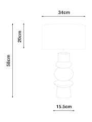 Rust Brown Hera Totem Table Lamp - Image 2 of 2
