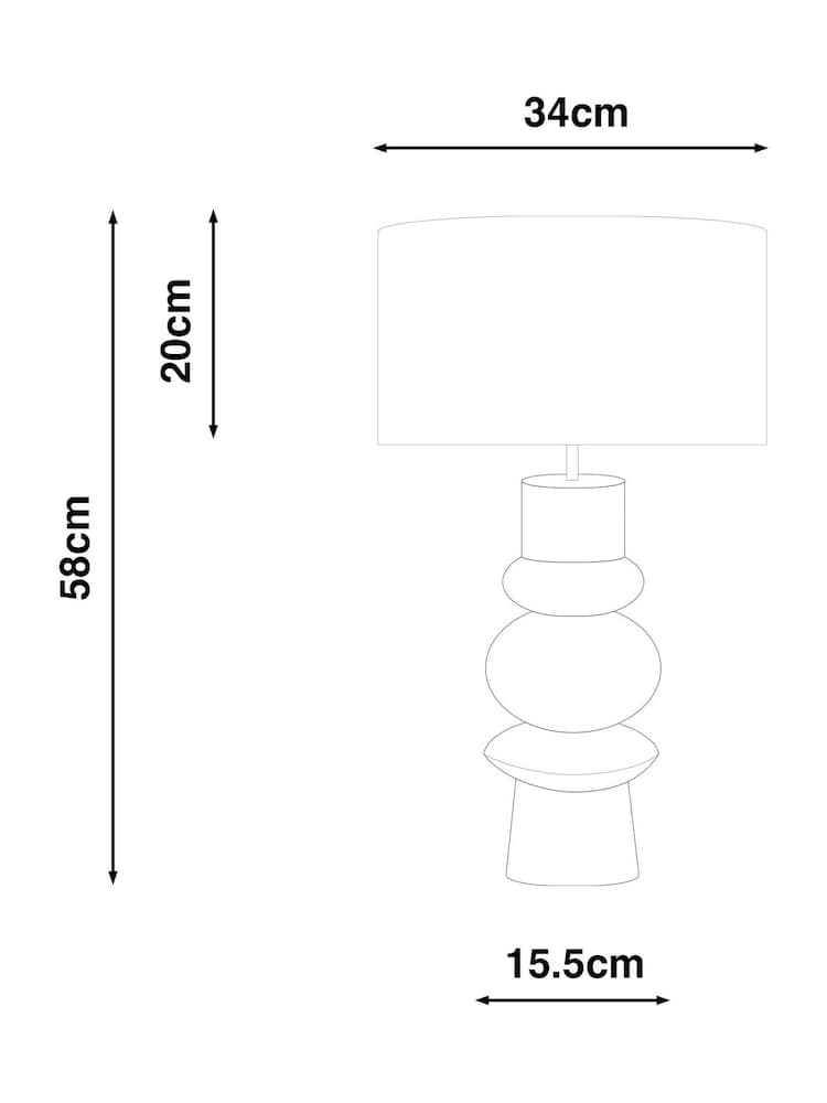Rust Brown Hera Totem Table Lamp - Image 2 of 2 Rust Brown Hera Totem Table Lamp - Image 2 of 2