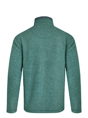 Weird Fish Green Newark 1/4 Zip Grid Fleece - Image 7 of 7