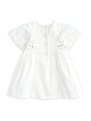 Mamas & Papas Embroidered 100% Cotton White Dress - Image 6 of 6