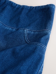 Dark Blue Maternity Wide Leg Denim Leggings - Image 9 of 10