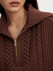 بني - كنزة مريحة بكابل نصف سحاب Camello من Varley - Image 4 of 5