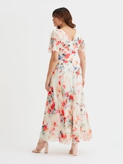 Scarlett & Jo White Curve Isabelle Angel Sleeve Maxi Dress - Image 3 of 4
