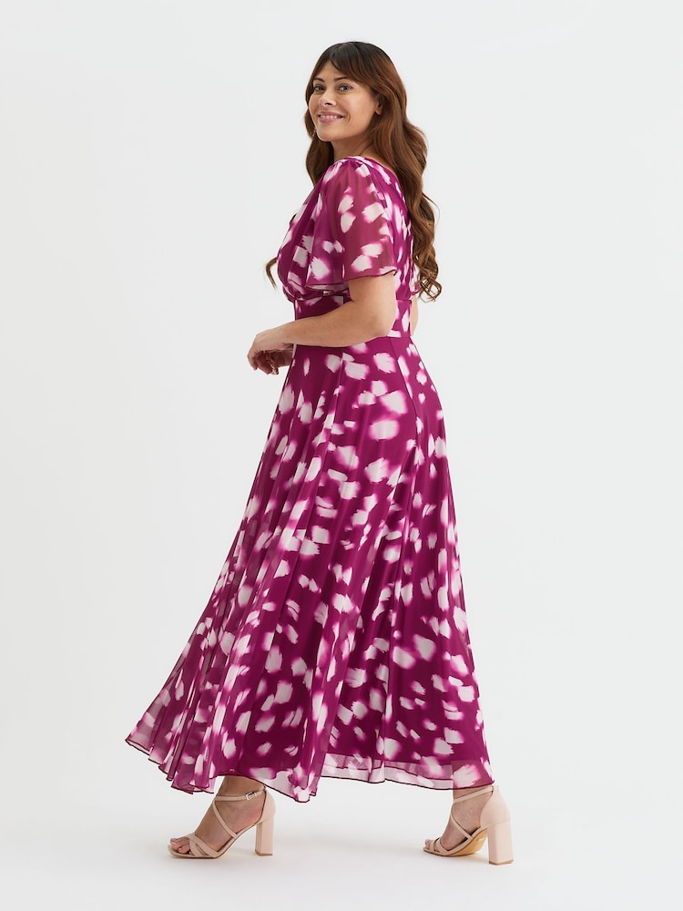 Scarlett & Jo Mulberry Isabelle Float Sleeve Maxi Dress - Image 3 of 4