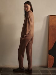 Varley Golden Bronze Marl The Slim Zip Hem Joggers - Image 5 of 7