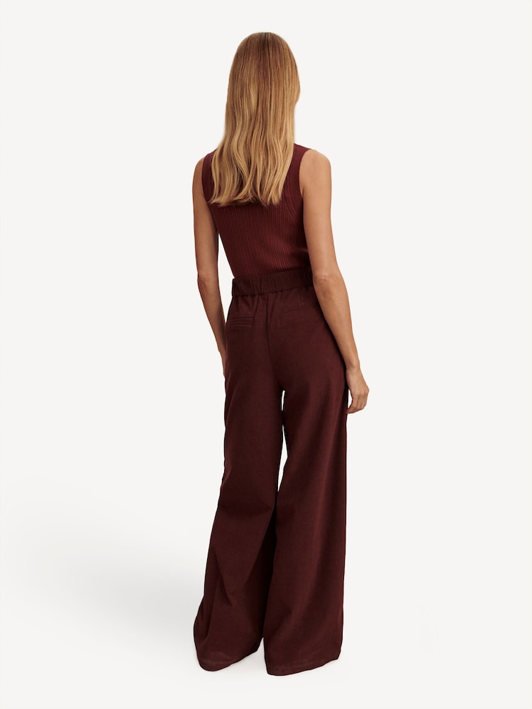 Varley Brown Floris Wide Leg Trousers - Image 2 of 8
