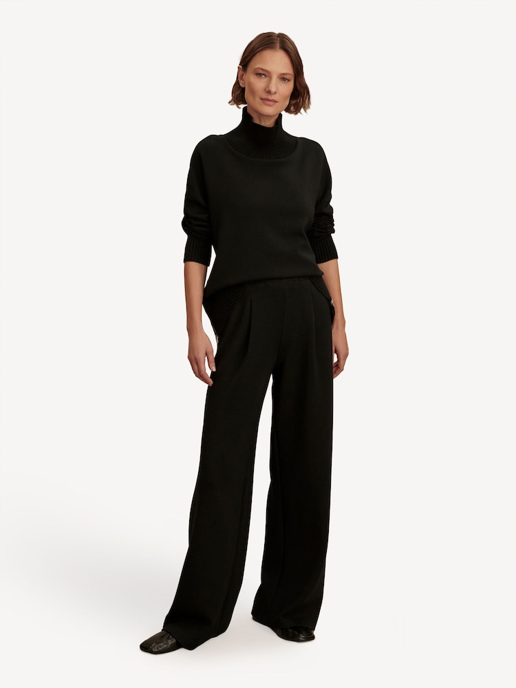 Varley Black The Extra Wide Leg Joggers - Image 1 of 7