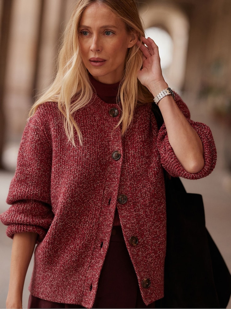 Varley Red Patricia Rib Cardigan - Image 1 of 11 Varley Red Patricia Rib Cardigan - Image 1 of 11