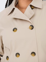 ONLY Curve Natural Light Short Trenchcoat - Image 4 of 7