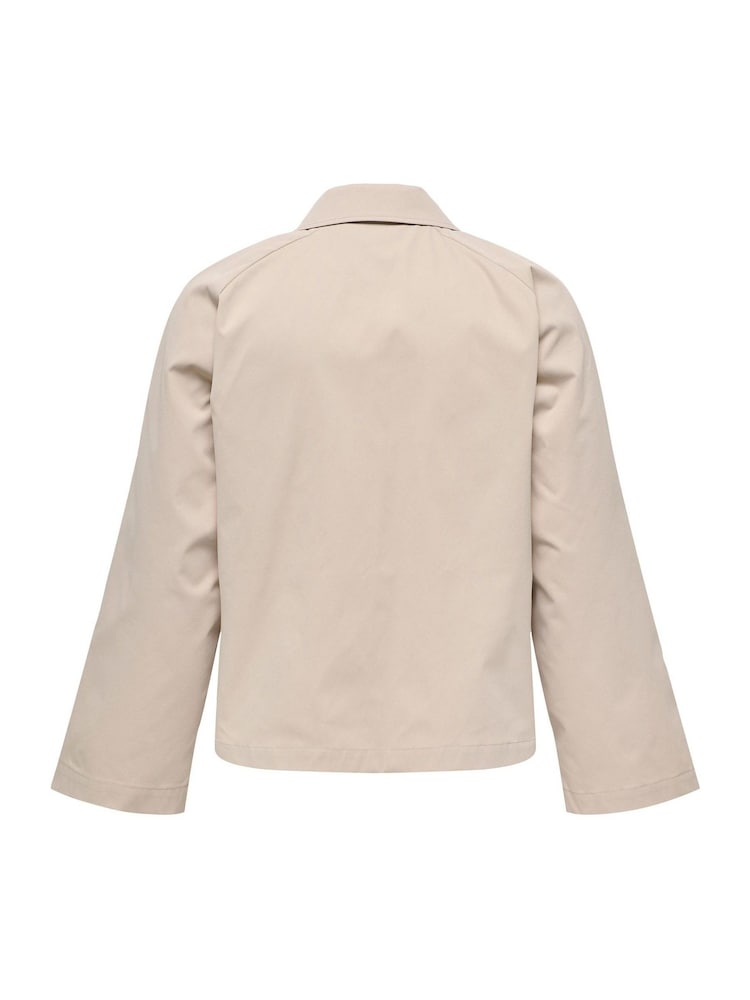 ONLY Curve Natural Light Short Trenchcoat - Image 7 of 7