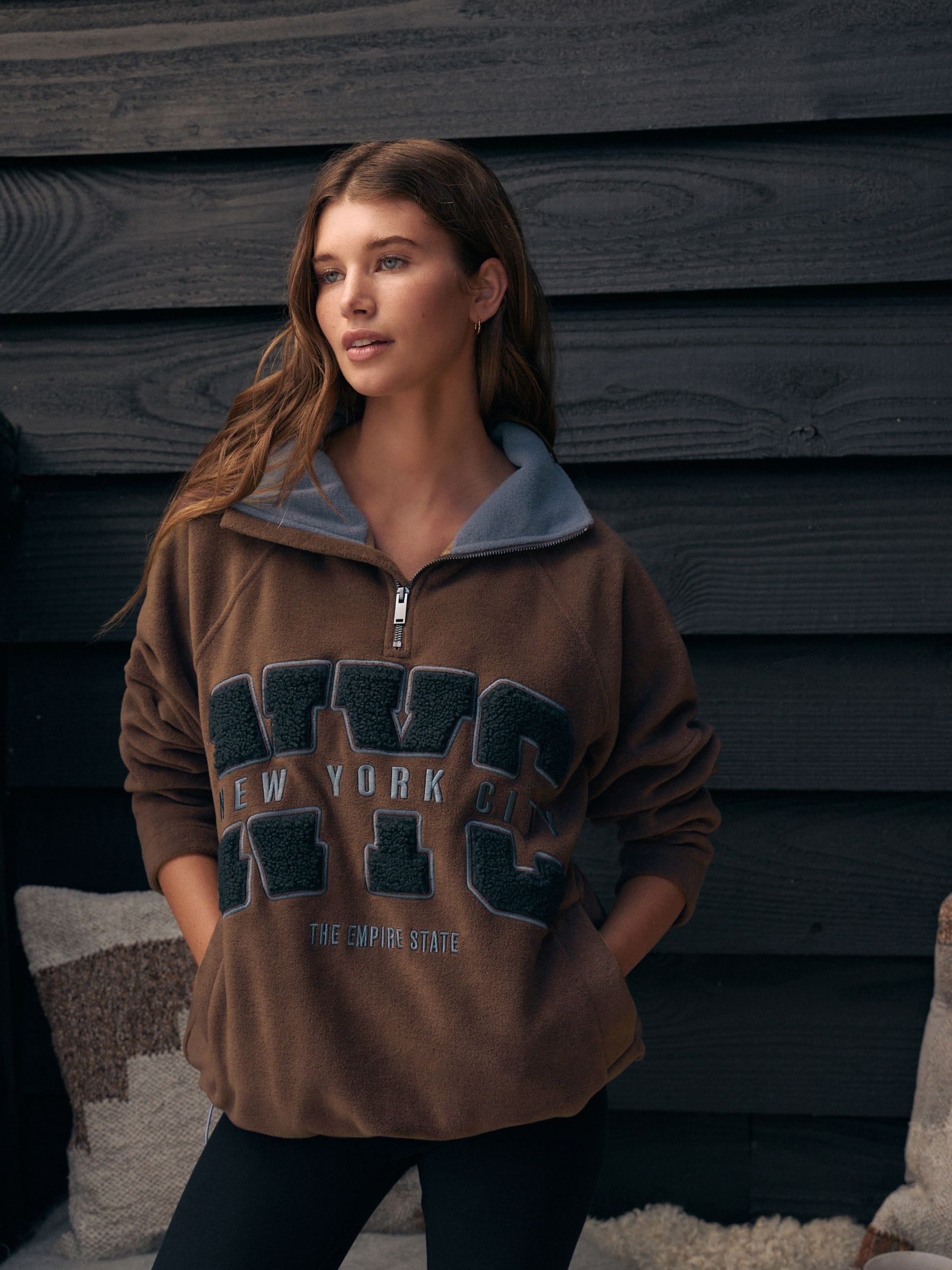 Buy Chocolate Brown Half Zip Fleece Jumper from the Next UK online