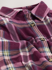 Burgundy Red Check Polar Fleece Shacket - Image 7 of 8