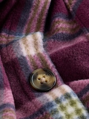 Burgundy Red Check Polar Fleece Shacket - Image 8 of 8