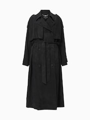AllSaints Black Linnie Trench Coat - Image 11 of 11