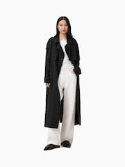 AllSaints Black Linnie Trench Coat - Image 3 of 11