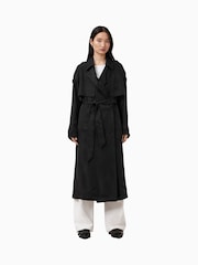 AllSaints Black Linnie Trench Coat - Image 4 of 11