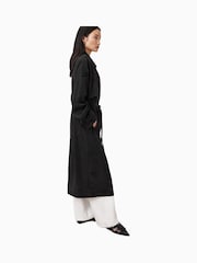 AllSaints Black Linnie Trench Coat - Image 6 of 11