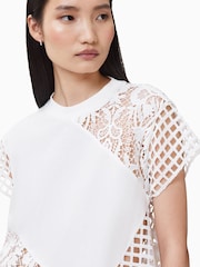 AllSaints White Zala Crochet Top - Image 3 of 6