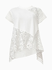 AllSaints White Zala Crochet Top - Image 6 of 6