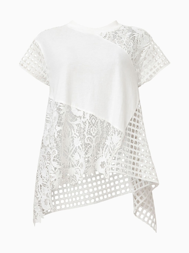 AllSaints White Zala Crochet Top - Image 6 of 6