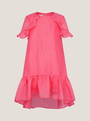 Monsoon Pink Lottie Frill Swing Party Dress - Image 1 of 1
