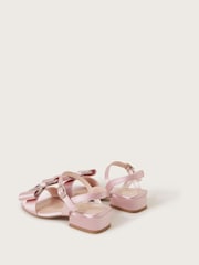 Monsoon Pink Diamante Bow Satin Heels - Image 3 of 3