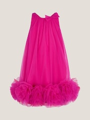 Monsoon Pink Sleeveless Tulle Pom Swing Dress - Image 1 of 2