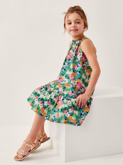 Monsoon Green Ditsy Floral Print Swing Dress - Image 1 of 4