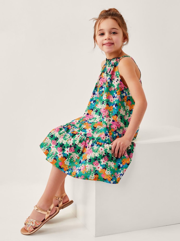 Monsoon Green Ditsy Floral Print Swing Dress - Image 1 of 4