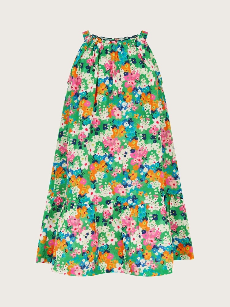 Monsoon Green Ditsy Floral Print Swing Dress - Image 2 of 4 Monsoon Green Ditsy Floral Print Swing Dress - Image 2 of 4