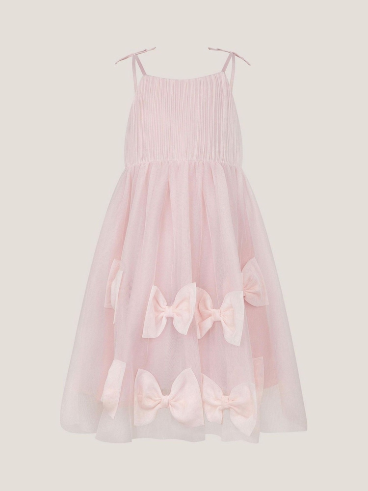 Monsoon Pink Irene Bow Tulle Party Dress - Image 2 of 3