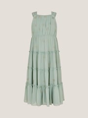 Monsoon Green Farfalla Butterfly Bead Tiered Dress - Image 2 of 4