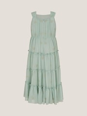Monsoon Green Farfalla Butterfly Bead Tiered Dress - Image 3 of 4