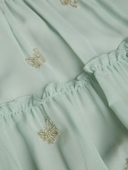 Monsoon Green Farfalla Butterfly Bead Tiered Dress - Image 4 of 4