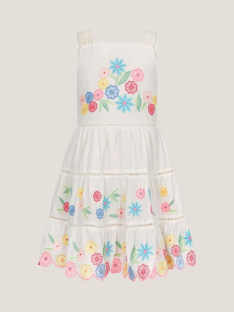 Monsoon Floral Embroidered 100% Cotton Dress - Bild 2 von 4 Monsoon Floral Embroidered 100% Cotton Dress - Bild 2 von 4