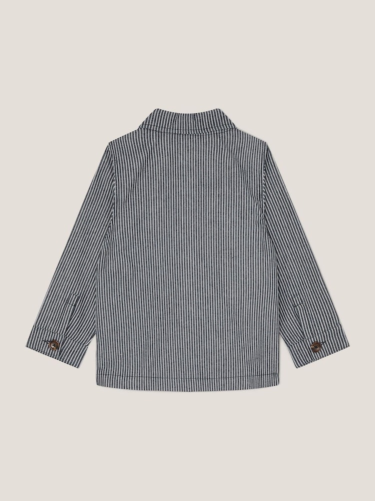 Monsoon Grey Pinstripe Shacket - Image 2 of 3