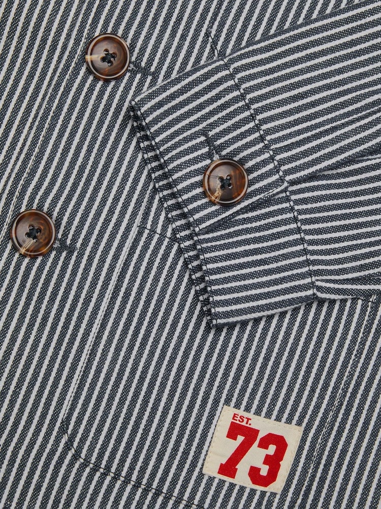 Monsoon Grey Pinstripe Shacket - Image 3 of 3