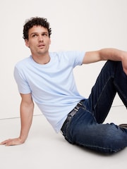 Banana Republic Blue Luxury-Touch T-Shirt - Image 1 of 4