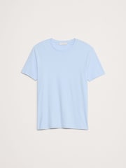 Banana Republic Blue Luxury-Touch T-Shirt - Image 4 of 4