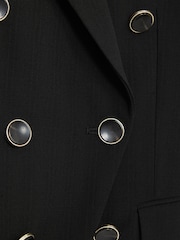 Reiss Black Lia Wool-Blend Double-Breasted Blazer - Image 6 of 6
